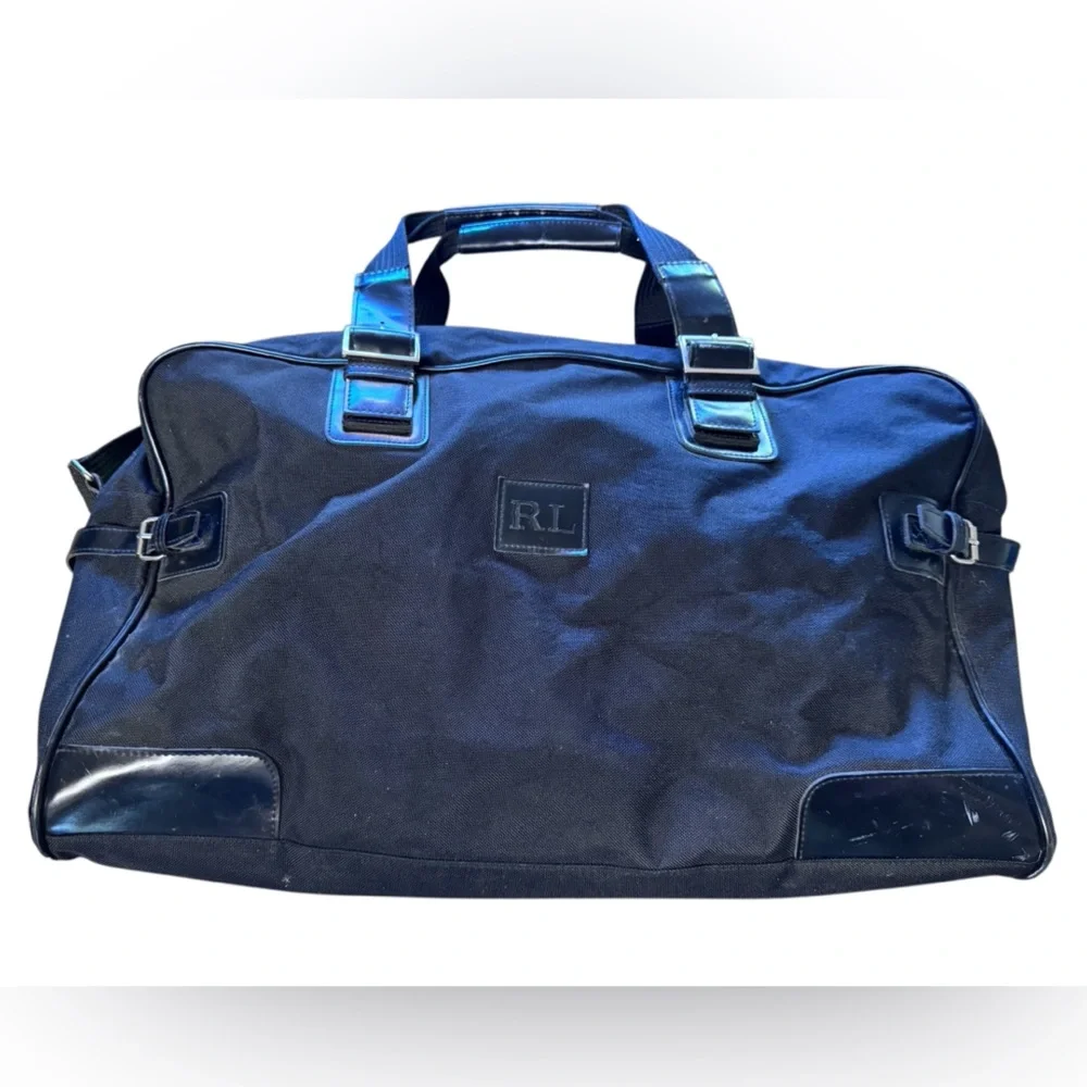 Ralph Lauren Polo Fragrences Black Unisex Duffel Bag Overnighter NICE
